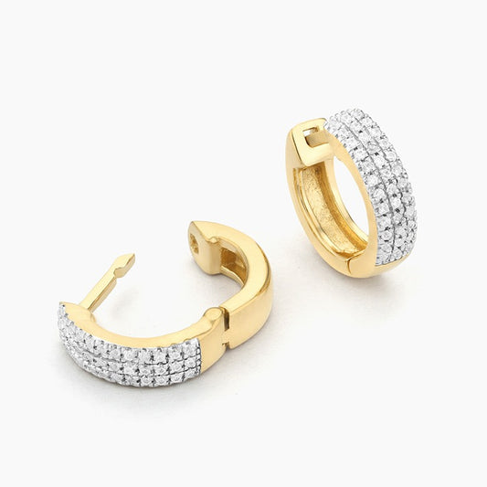 Gold Three Ways to Shine Hoop Earrings