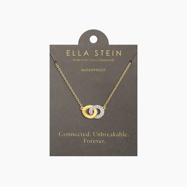 Gold  Entwined Discs Pendant Necklace