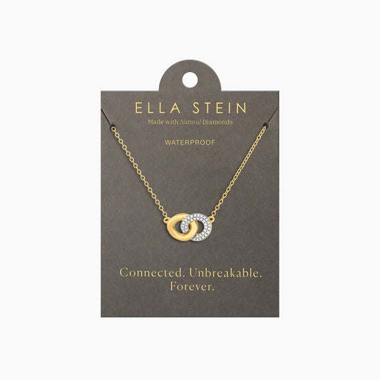 Gold  Entwined Discs Pendant Necklace