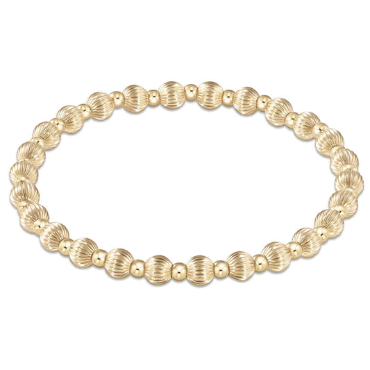 Dignity Gold Grateful Pattern 4mm Bracelet