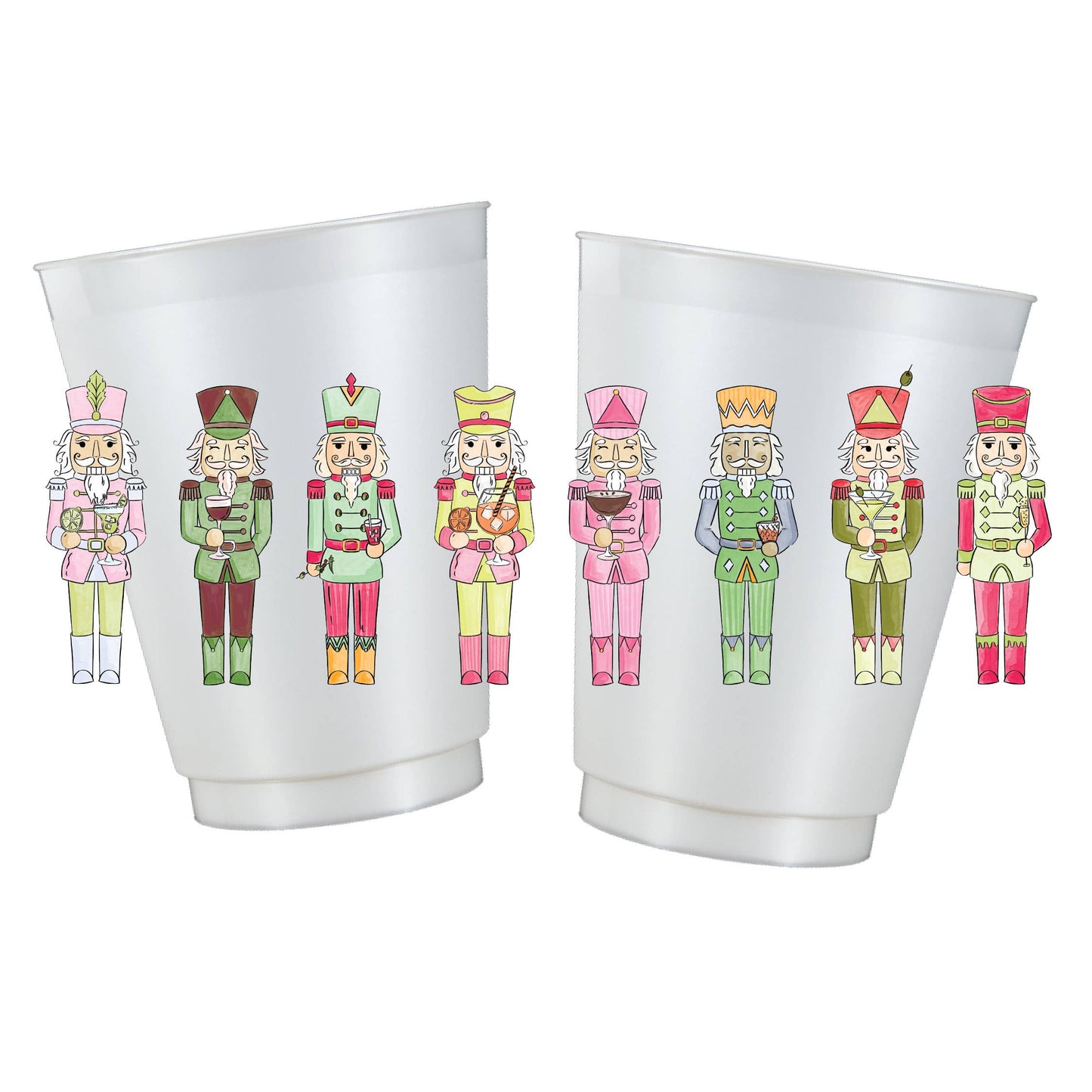 Bartender Nutcracker Frosted cups