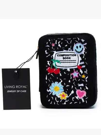 Velvet Jewelry Zip Case / Organizer - Caviar Tin - Blue