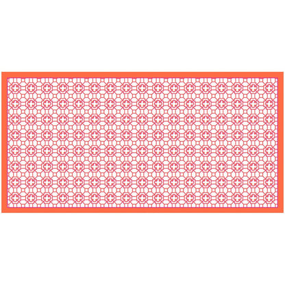 Garden Trellis Cloth Tablecover in Fuchsia & Orange