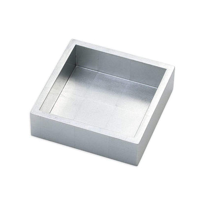 Silver Lacquer Towel Napkin Holder in Silver