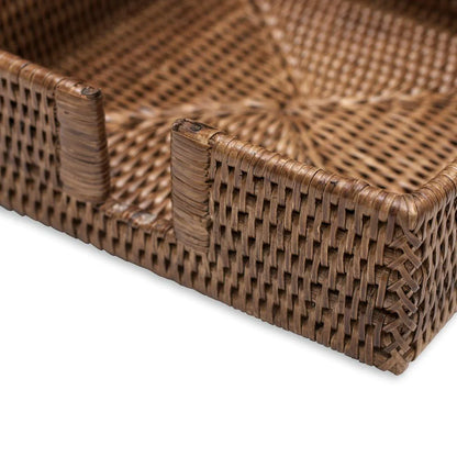 Rattan Luncheon Napkin Holder - Brown