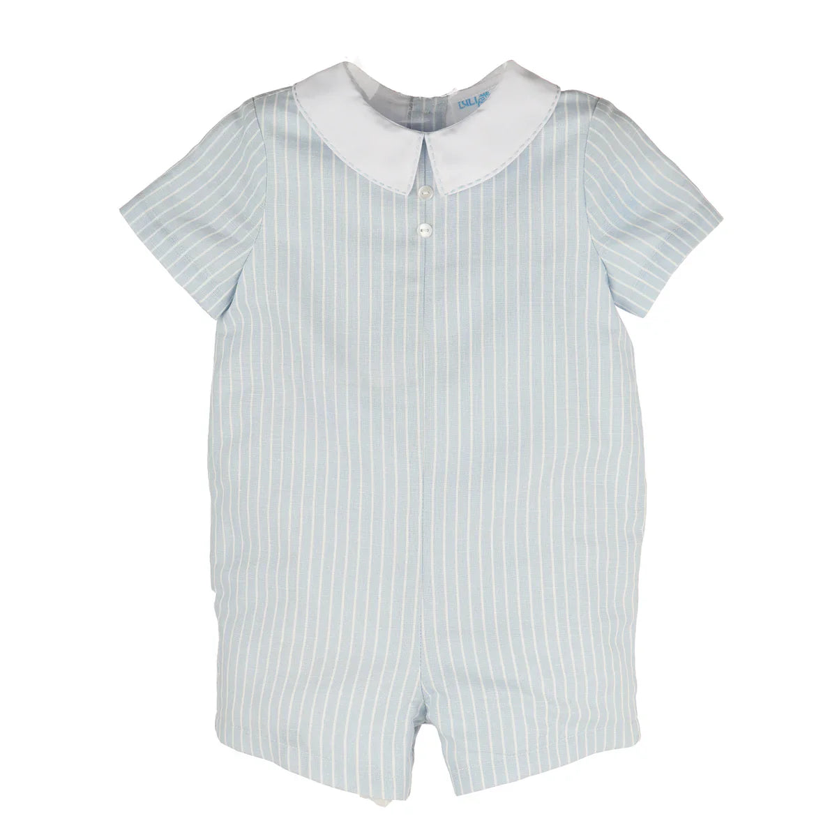 Blue Stripe Linen Stripe Bubble