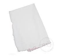 Lettuce Leaf Edge Receiving Blanket White/Pink