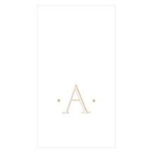 Antique Gold Initial Guest Towels
