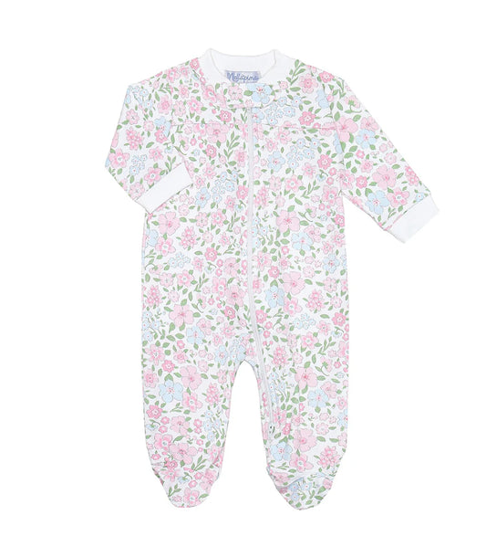 English Garden Zipper Footie