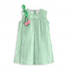 Green Stripe Dress with Flower Tie