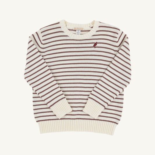 Isaac`s Sweater - Gray Brown Stripe