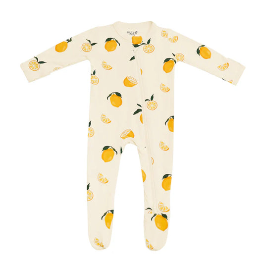 Zip Footie  - Lemon