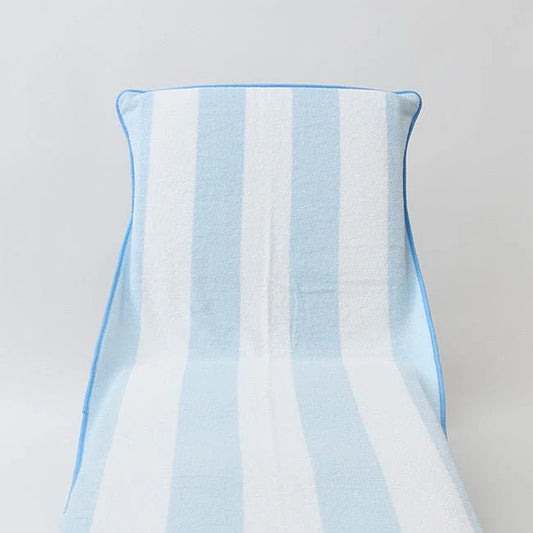 Pool Lounge Cover - Light Blue Stripe
