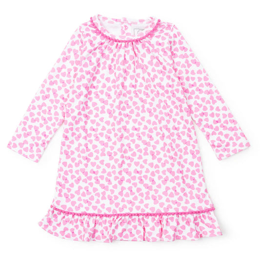 Carlin Dress - Confetti Hearts Pink