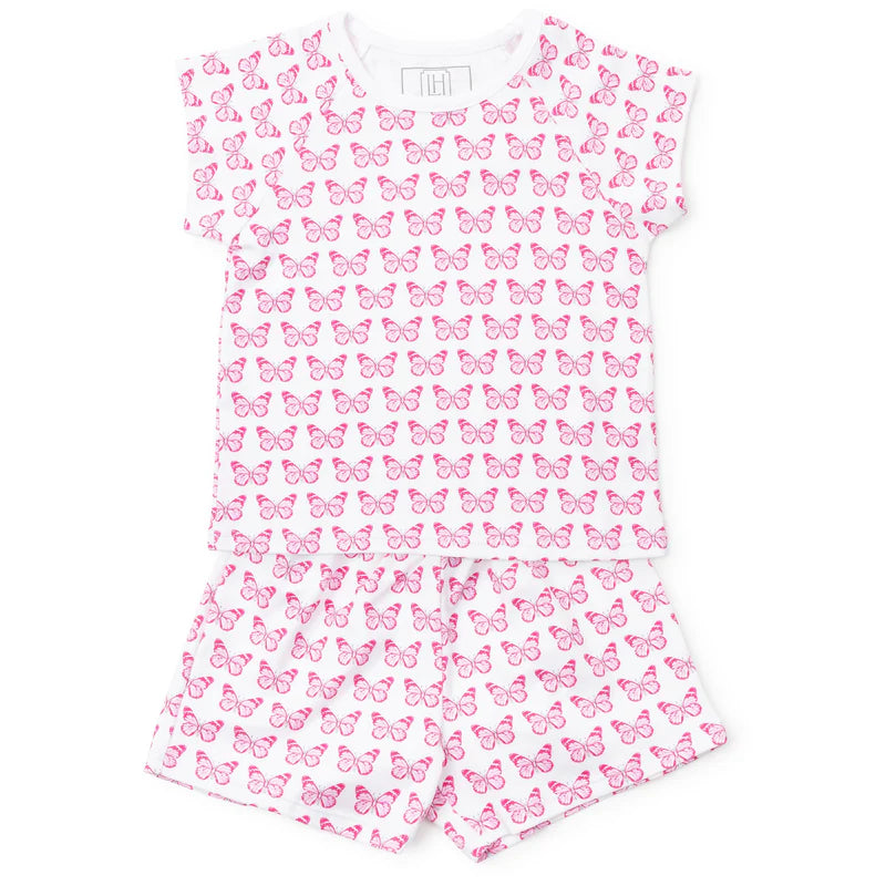Emery Girl's Short Set - Butterflies