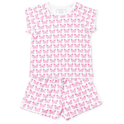 Emery Girl's Short Set - Butterflies
