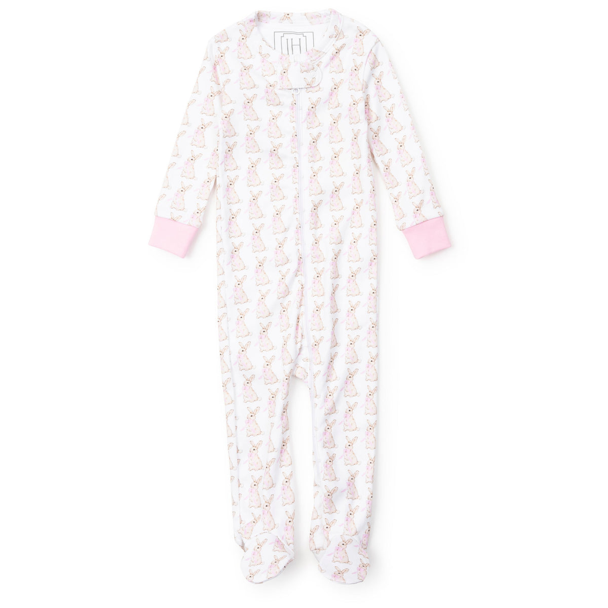 Parker Girls' Zip PJ - Pink Bunny
