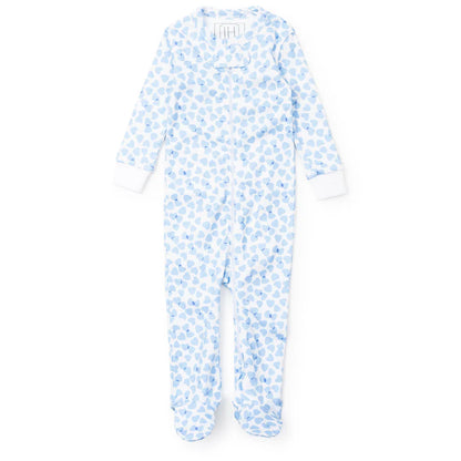 Parker Boys' Zipper Pajama - Confetti Hearts Blue