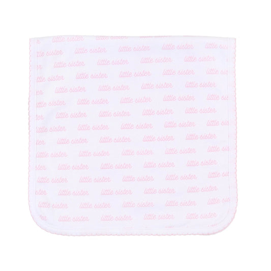 Little Sister Print Burp Cloth