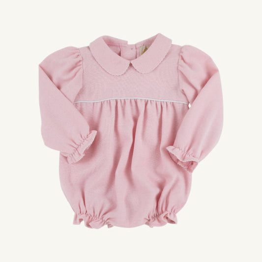 Long Sleeve Britt Bubble - Pink Herringbone