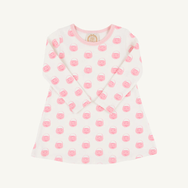 Long Sleeve Polly Play Dress - Pumpkins