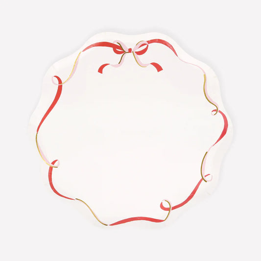 Ribbon Bow Dinner Plates