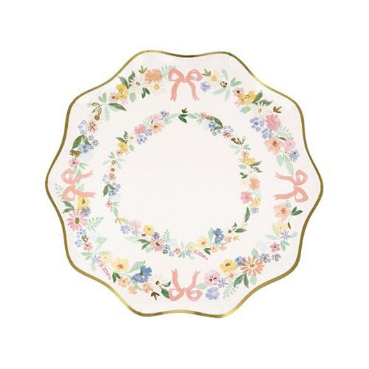 Elegant Floral Side Plates (x 8)