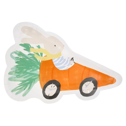 Racing Car Bunny Plates (x 8)