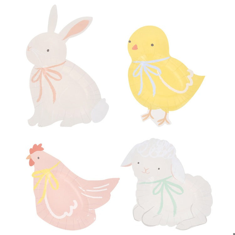 Spring Animals Plates (x 8)