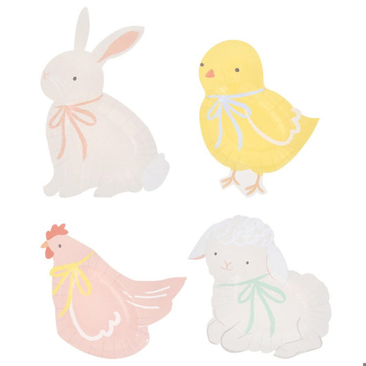 Spring Animals Plates (x 8)