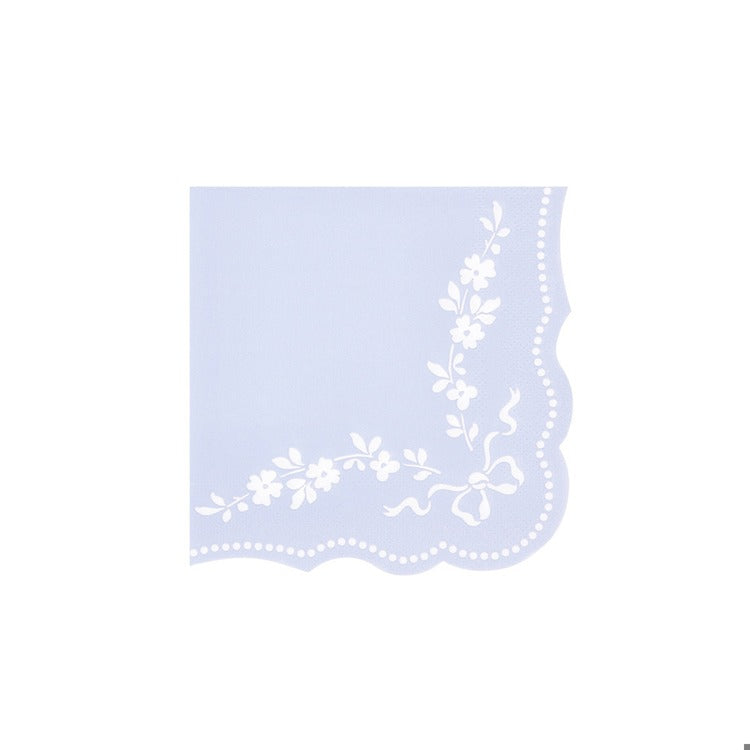 Rococo Blue Small Napkins (x 16)