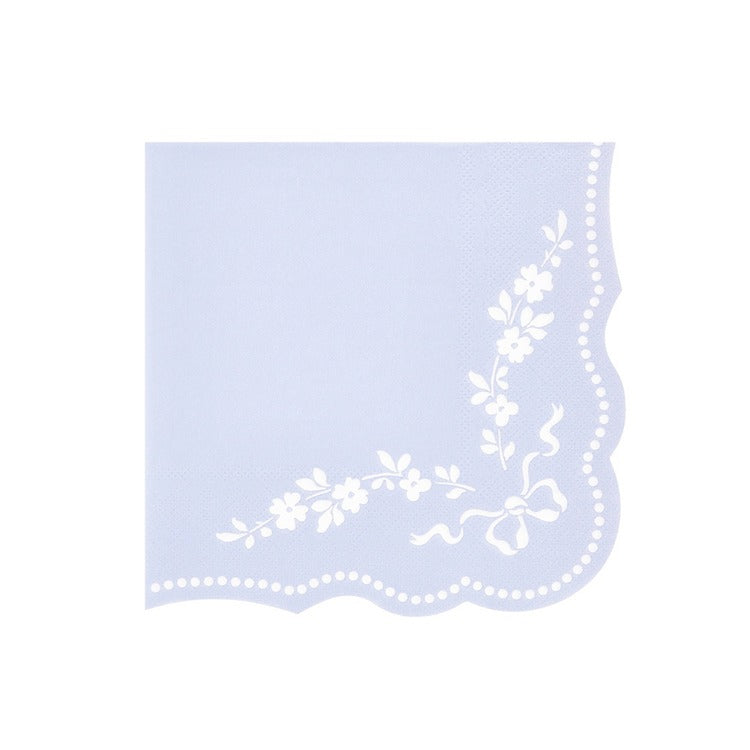 Rococo Blue Large Napkins (x 16)