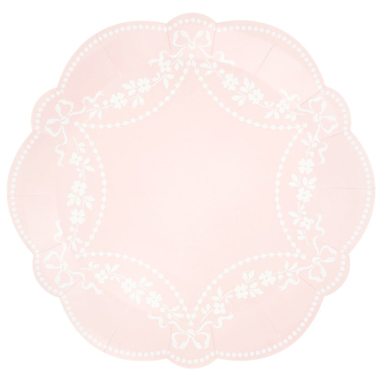 Rococo Pink Dinner Plates (x 8)