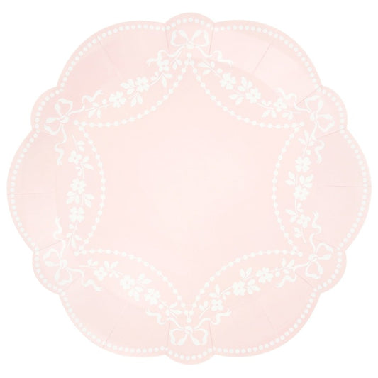 Rococo Pink Dinner Plates (x 8)