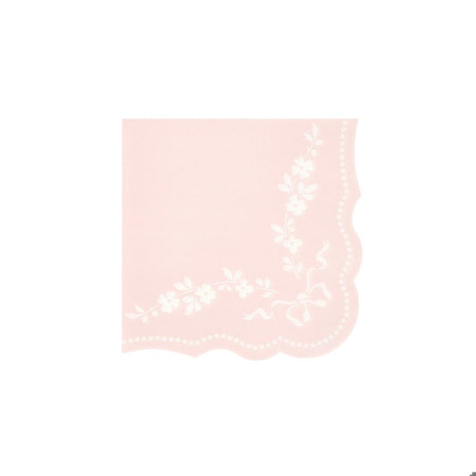 Rococo Pink Small Napkins (x 16)