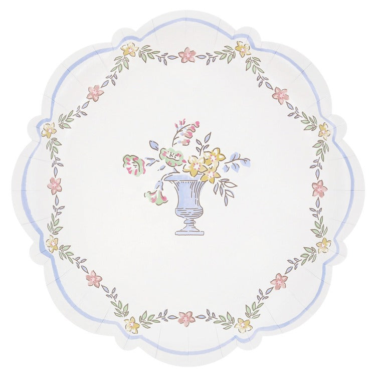 Chintz Border Dinner Plates (x 8)