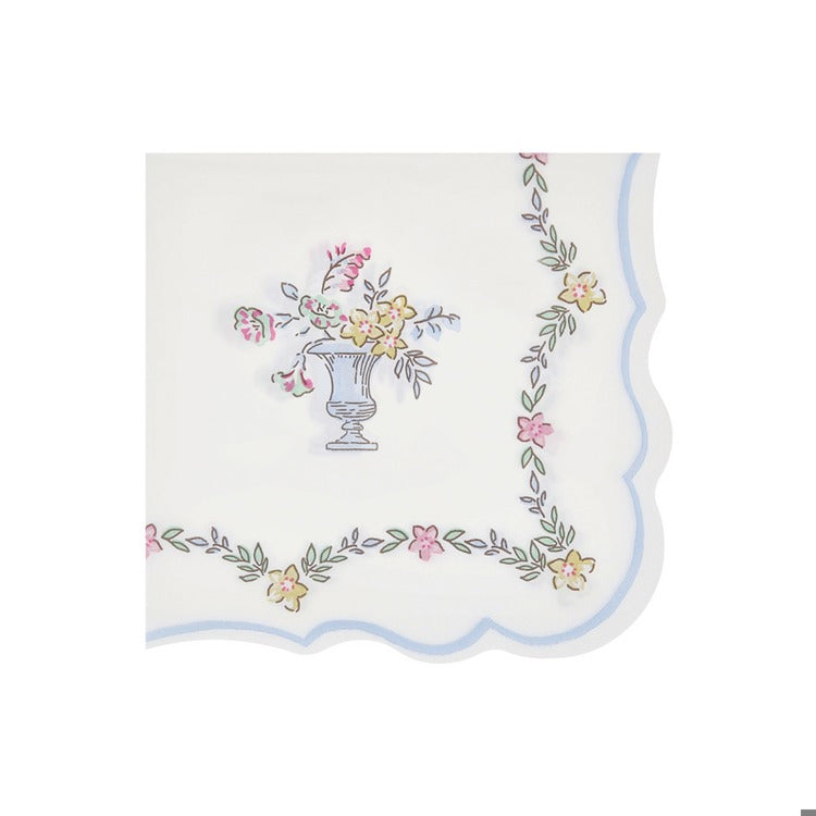 Chintz Border Large Napkins (x 16)