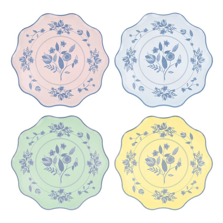 Vintage Botanical Side Plates (x 8)
