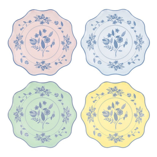 Vintage Botanical Side Plates (x 8)
