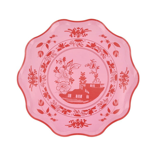 Pink Vintage Botanical Side Plates (x 8)
