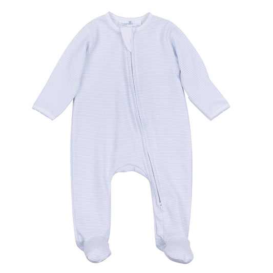 Mini Stripes Lt Blue Footie