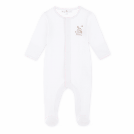 Noah's Ark Zip Footie - Pink