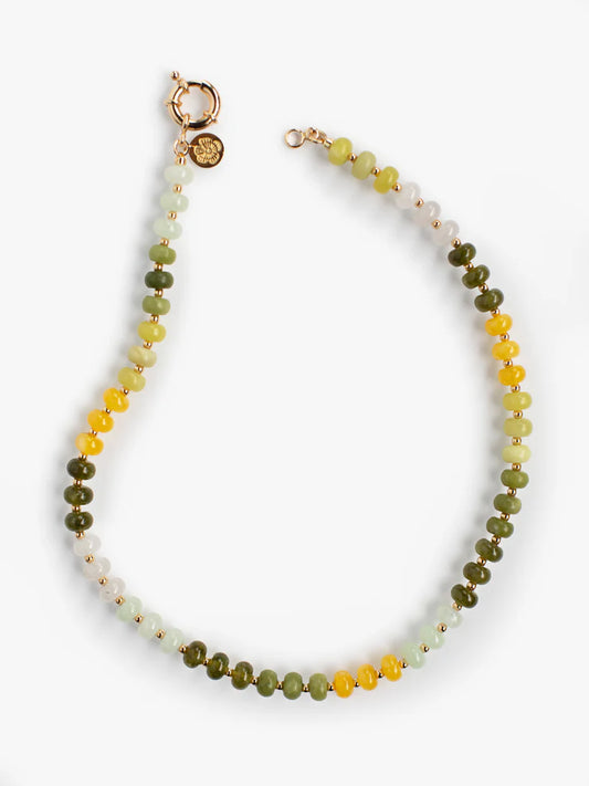 Opaline Stone Necklace Moss