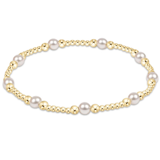 Purpose Pearl 6mm Bead Bracelet - Gold