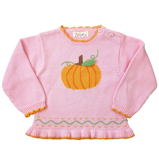 Pink Ruffle Pumpkin Sweater