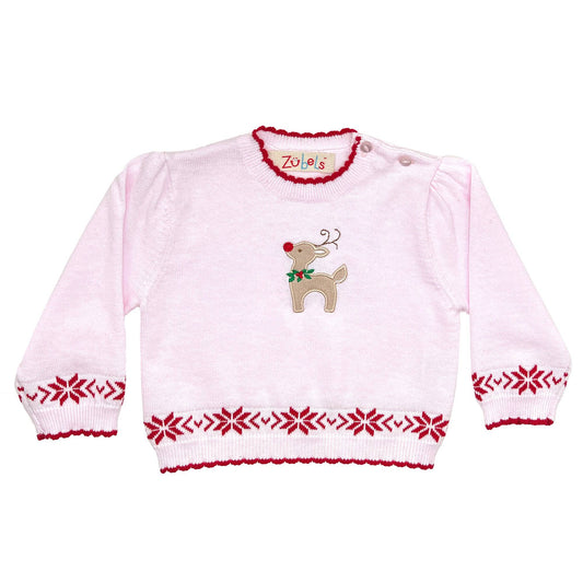 Pink Reindeer Sweater