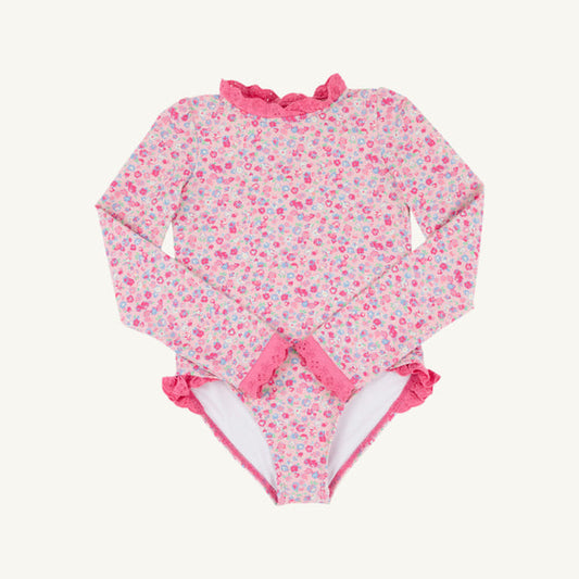 Sarasota Surf Suit - Mableton Mini Pink Floral with Romany Rose