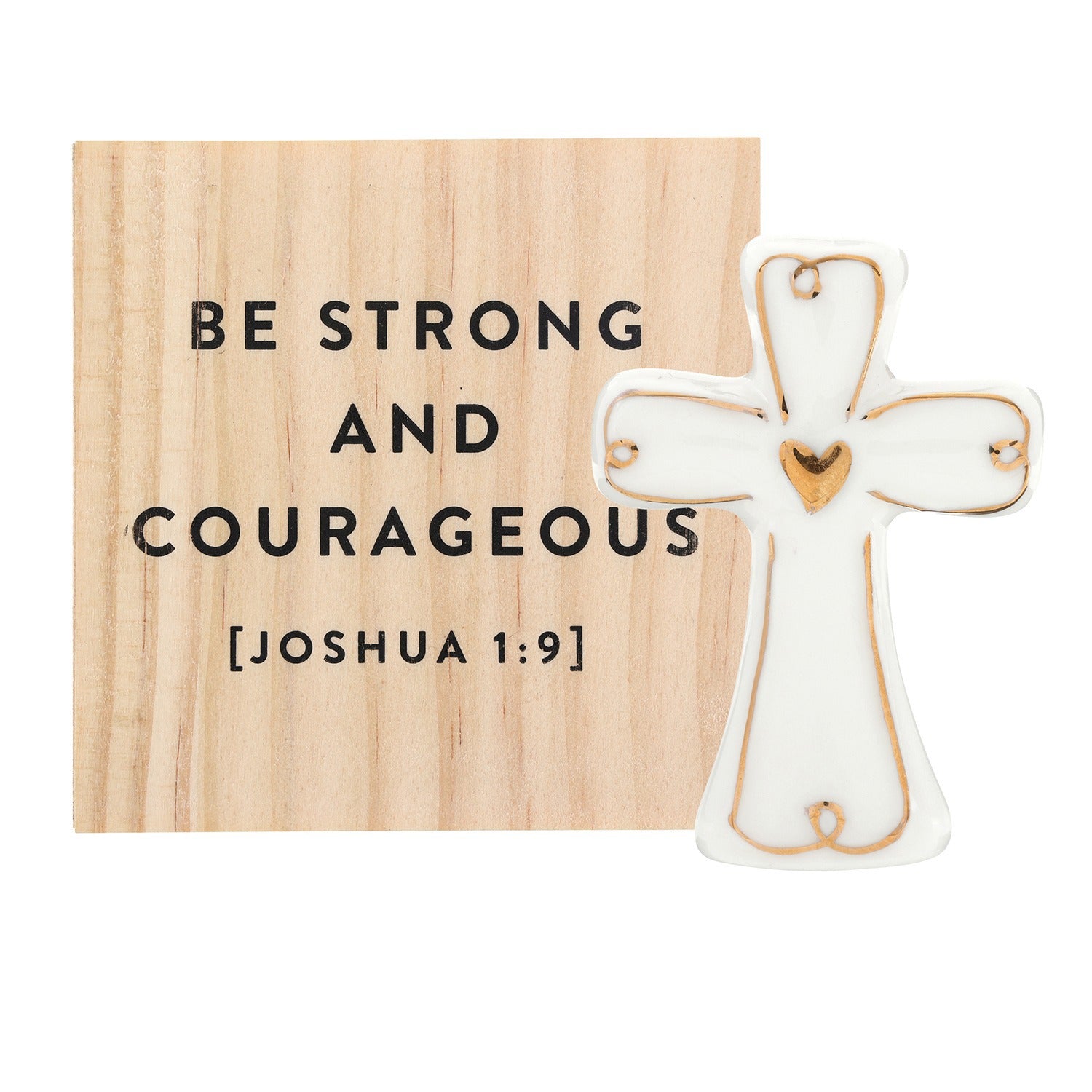 Ceramic Figurine - Gold Cross