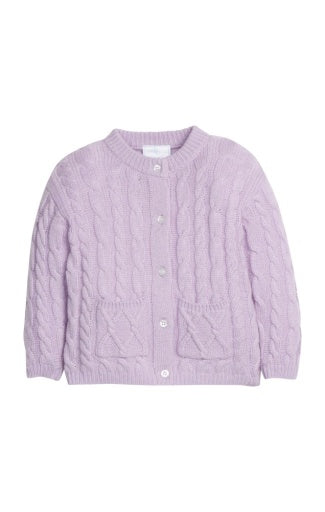 Classic Cashmere Blend Cardigan - Lavender