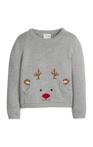 Pocket Intarsia Sweater - Reindeer
